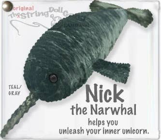 Nick the Narwhal (The String Doll Keychain)