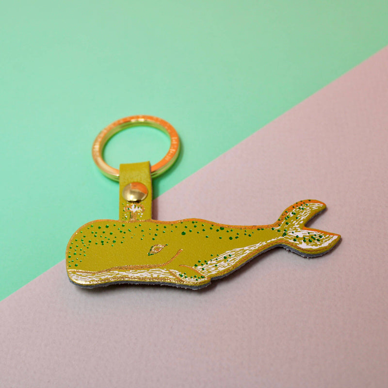 Humpback Whale Key Fob - Acid Green