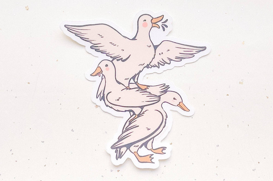 Quack Stack Clear Vinyl Sticker