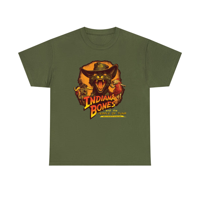 Indiana Bones and the Temple of Tuna T-shirt (Dark Colors)
