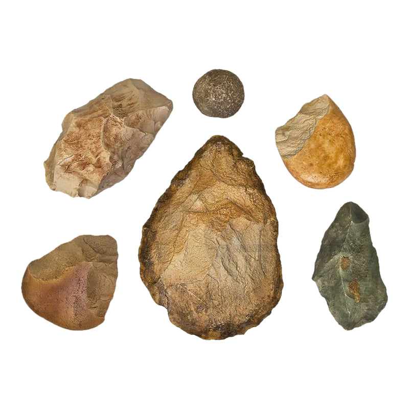 Replica Fossil Hominid Tools from East Africa - Set of 6