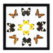 Real Butterflies in Black Frame - Set of 12