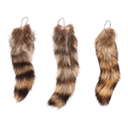 Real Raccoon Tail on Ball Chain - Single