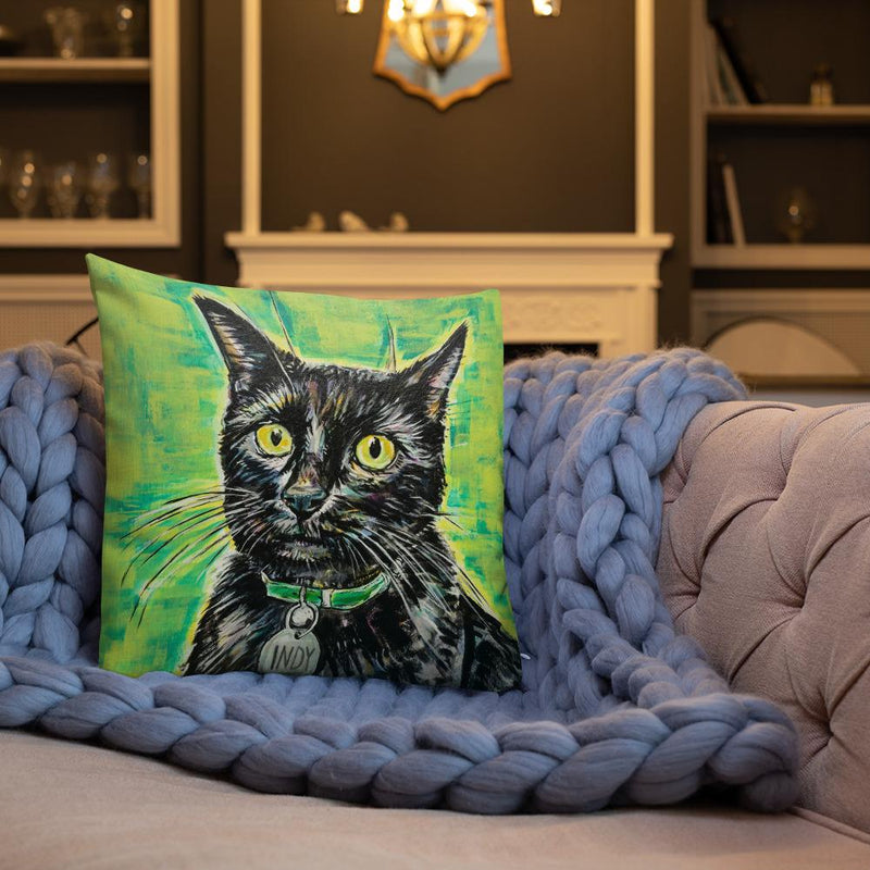 Sir Indiana Bones Throw Pillow